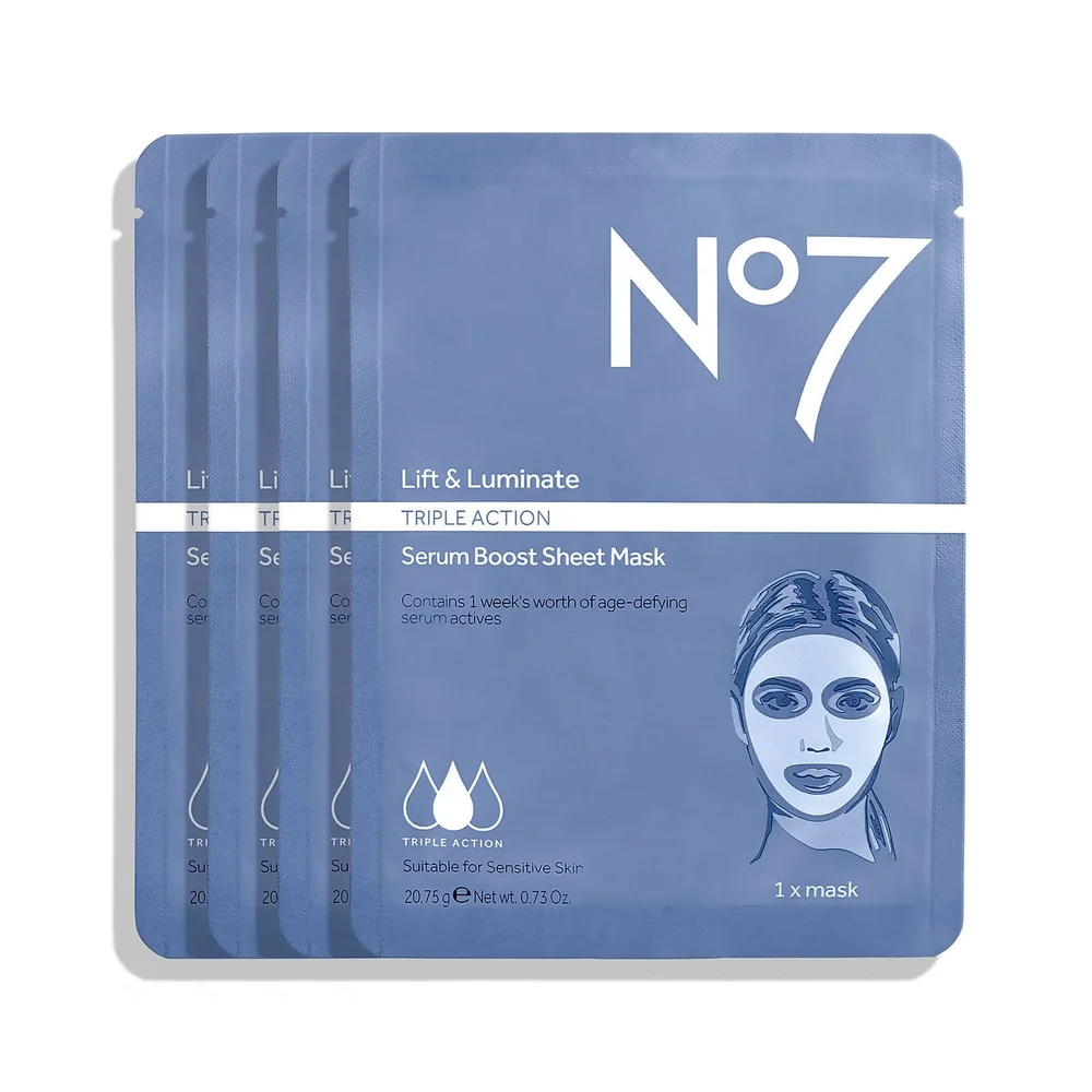 Lift & Luminate Triple Action Serum Boost Sheet Masks (4 Masks) Image 1