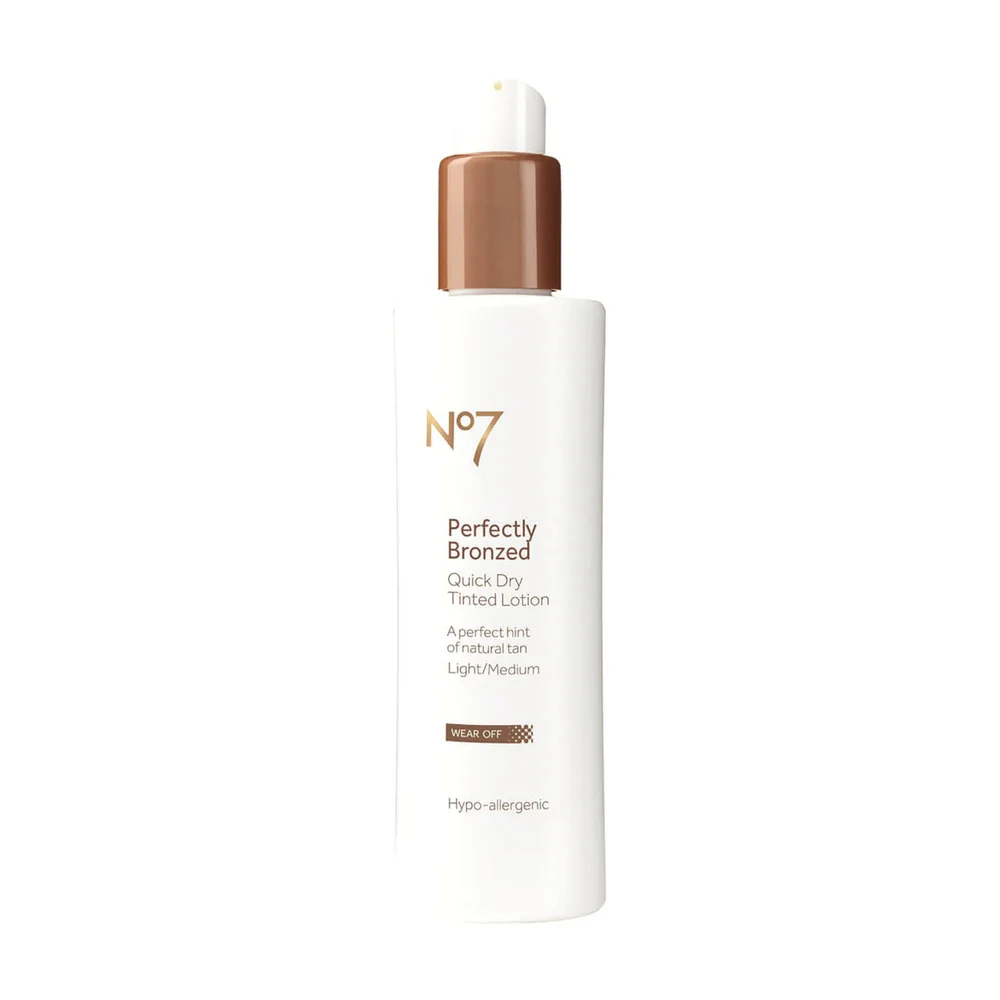 No7 Perfectly Bronzed Self Tan Quick Dry Tinted Lotion 200ml - Light/Medium Image 1