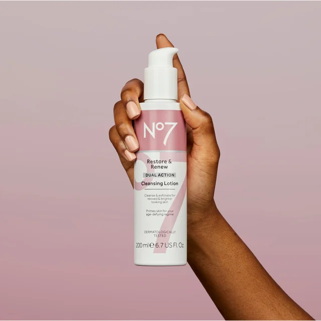 No7 Restore & Renew DUAL ACTION Cleansing Lotion 200ml