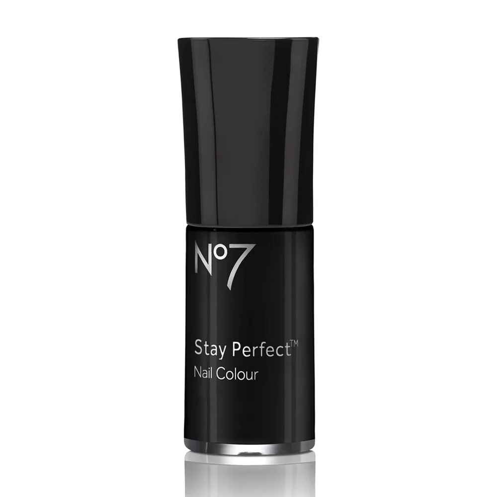 No7 Stay Perfect Nail Colour Black Patent 10ml Image 1