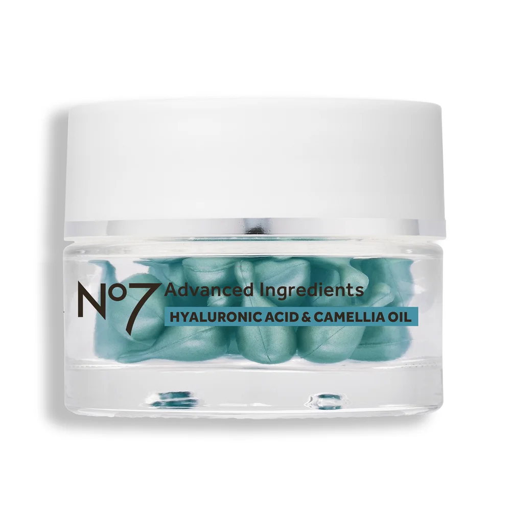 Advanced Ingredients Hyaluronic Acid & Camellia Oil Facial Capsules | 30pk Image 1