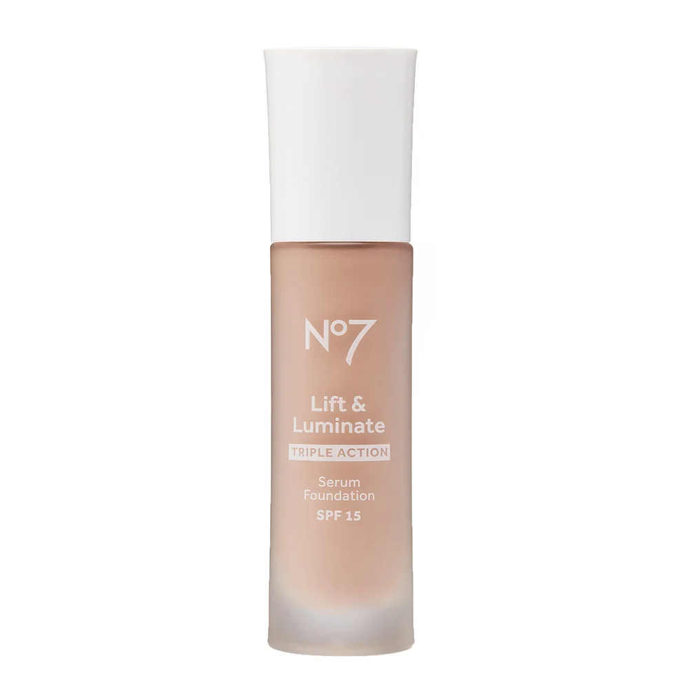 No7 Lift & Luminate TRIPLE ACTION Serum Foundation SPF15 30ml - Sandalwood 470C Image 1