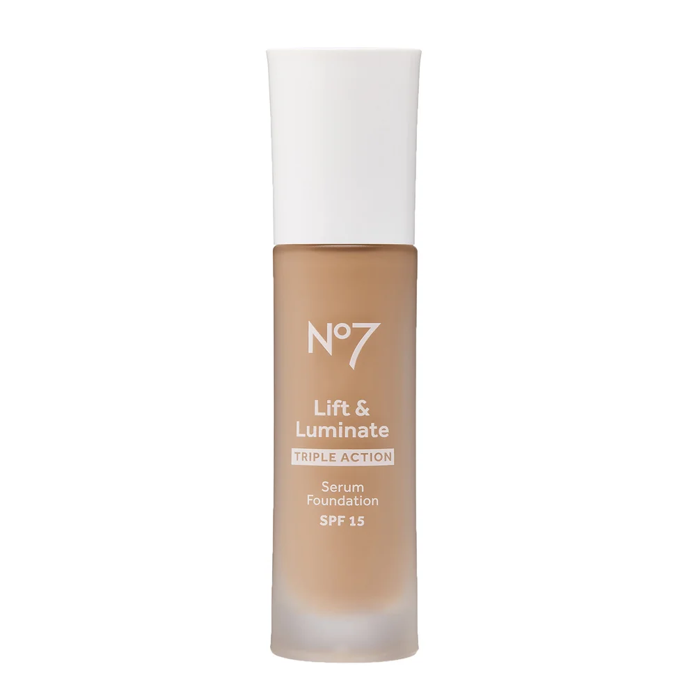 No7 Lift & Luminate TRIPLE ACTION Serum Foundation Warm Sand 420W Image 1