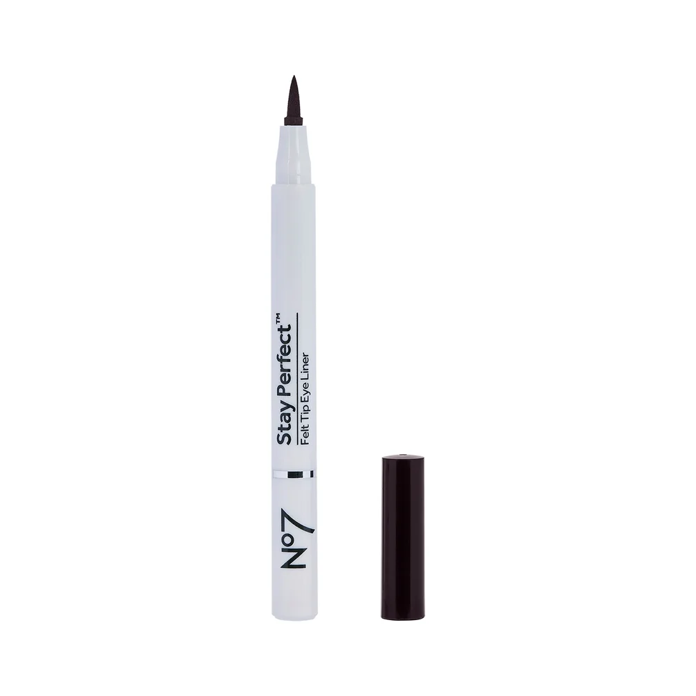 No7 Stay Perfect Precise Felt Tip Eye Liner 1.6g - Brown Image 1