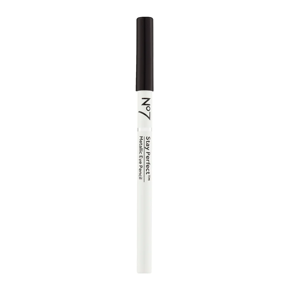 No7 Stay Perfect Metallic Eye Pencil 1g - Black Image 1