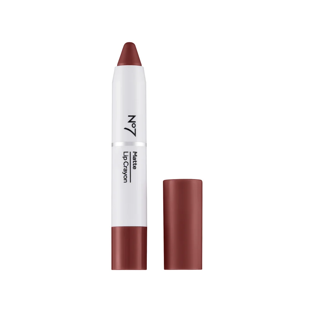 No7 Matte Lip Crayon 2.71g - Raspberry Wine Image 1