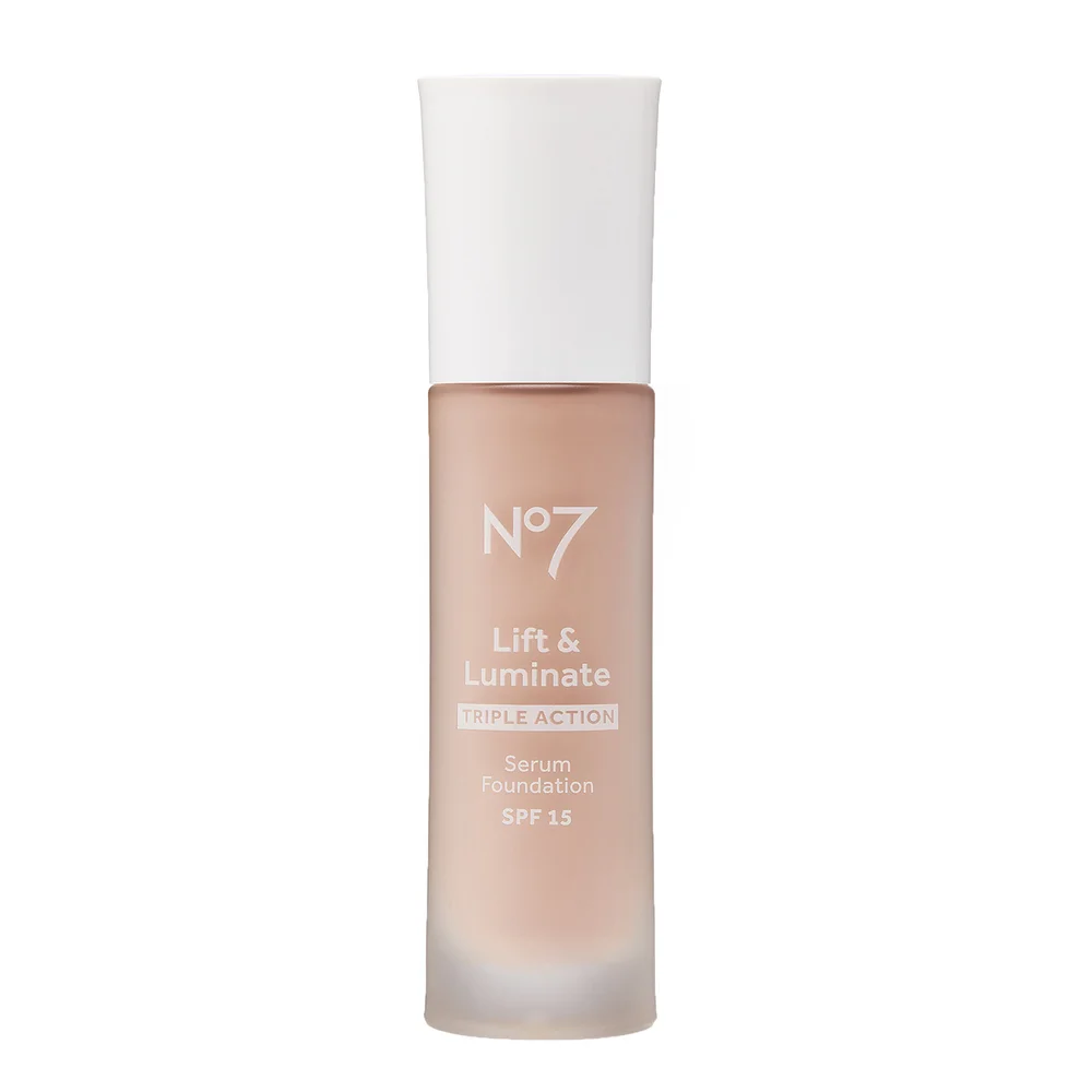 No7 Lift & Luminate TRIPLE ACTION Serum Foundation SPF15 30ml - Cool Vanilla 580C Image 1