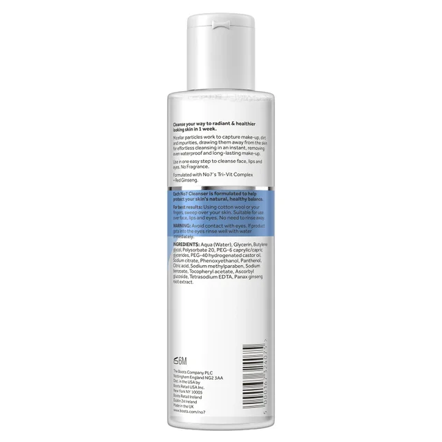 No7 Cleansing Micellar Water 200ml