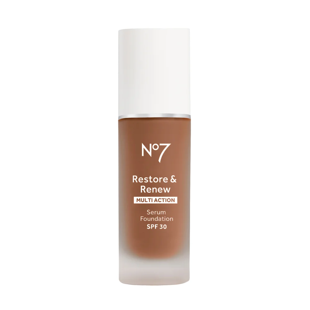 No7 Restore & Renew Foundation SPF30 30ml - Chestnut Image 1