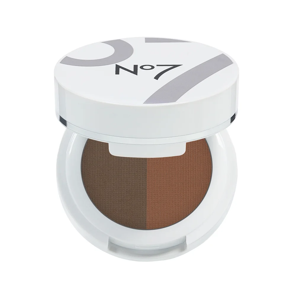 No7 Eyebrow Duo Powder 2g - Brown Image 1