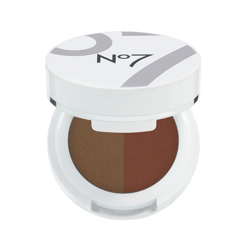 No7 Eyebrow Duo Powder 2g - Light Brown Image 1