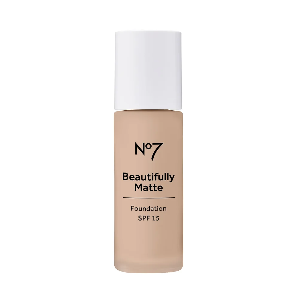 No7 Beautifully Matte Foundation SPF15 28ml - Cool Vanilla 580C Image 1