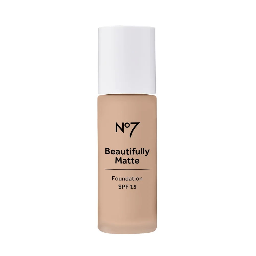 No7 Beautifully Matte Foundation SPF15 28ml - Cool Ivory 550C Image 1