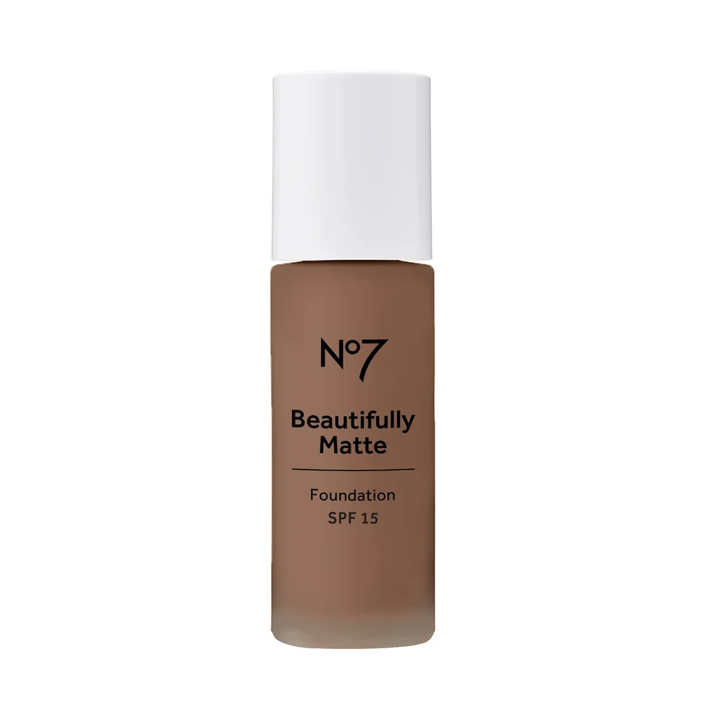 No7 Beautifully Matte Foundation SPF15 28ml - Walnut 190C Image 1