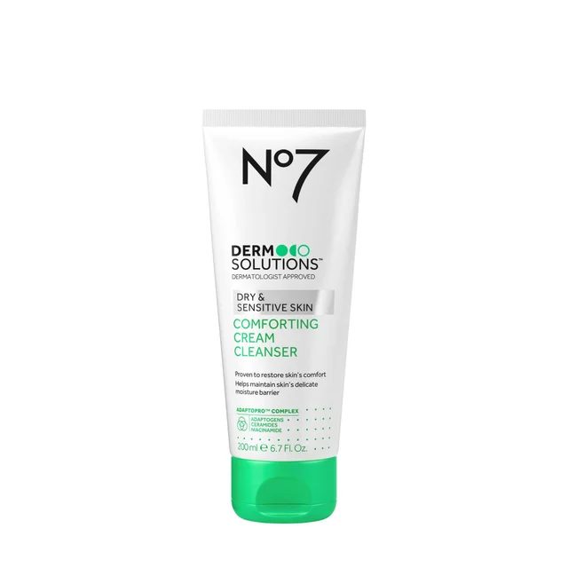 No7 Derm Solutions™ Comforting Cream Cleanser Suitable for Dry & Sensitive Skin 200ml