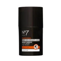No7 Men Energising Face, Beard & Stubble Moisturiser SPF15 50ml - undefined undefined
