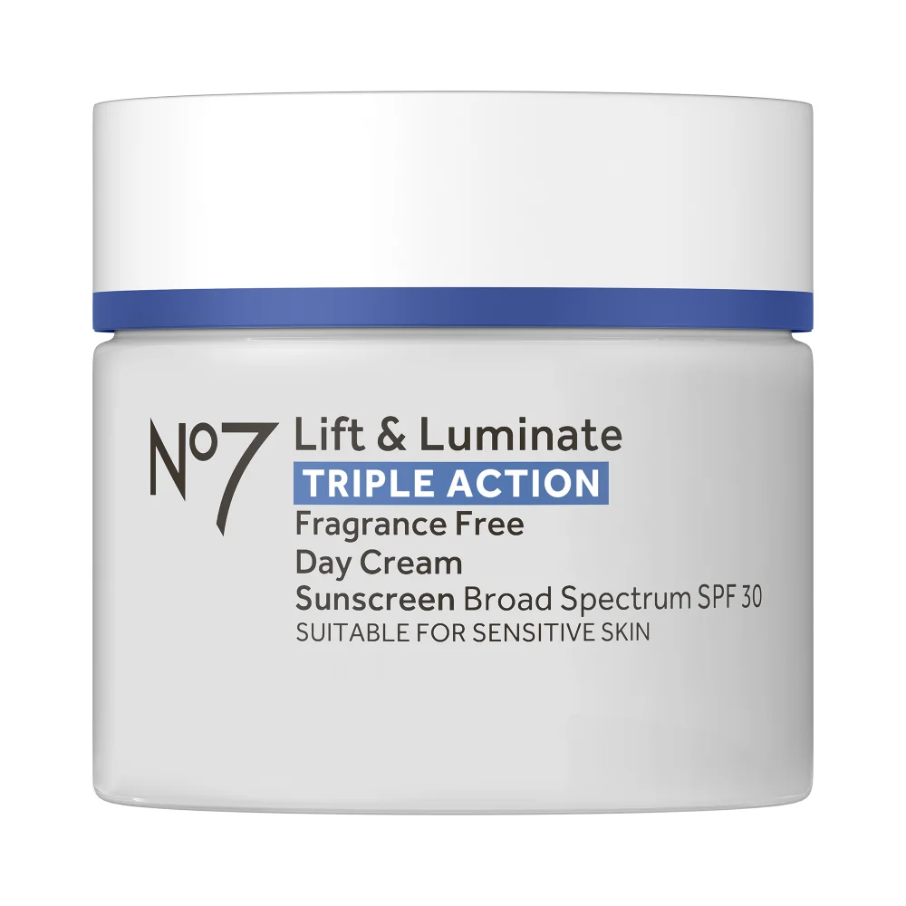 No7 Lift & Luminate Triple Action Fragrance Free Day Cream 50ml Image 1
