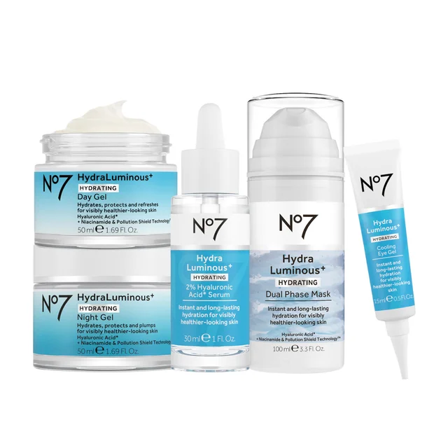No7 Hydrating & Refreshing HydraLuminous+ Collection for dry skin