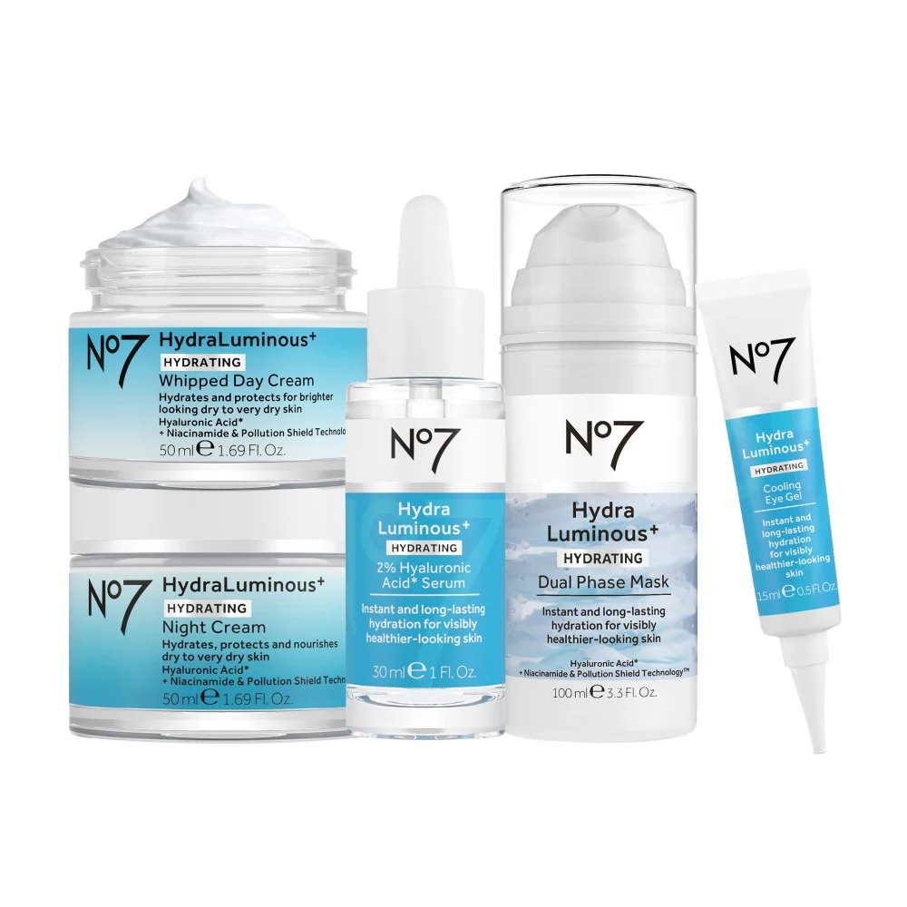 No7 Hydrating & Brightening HydraLuminous+ Collection for dry & very dry skin Image 1