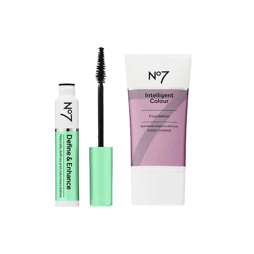 No7 Intelligent Colour Foundation Light No7 Define And Enhance Mascara Black 7ml Image 1