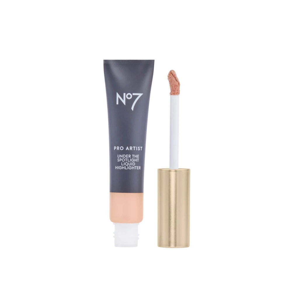 No7 Pro Artist Under the Spotlight Highlighter 10ml - Gold Glow Image 1