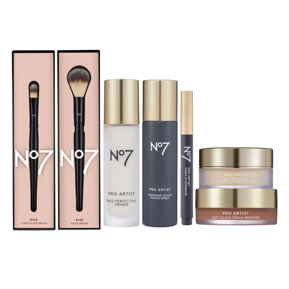 No7 Pro Artist Complexion Collection 7 Piece Bundle Concealer Shade 3/ Bronzer Light Glow Image 1