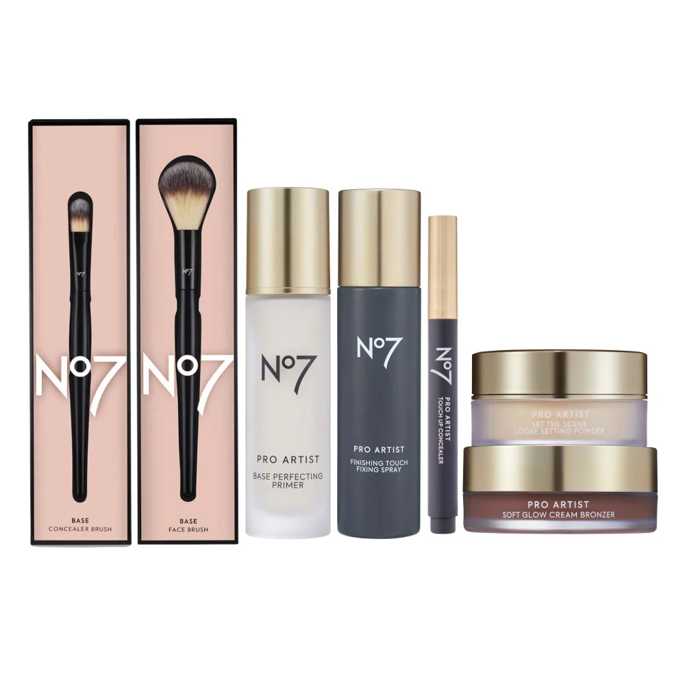 No7 Pro Artist Complexion Collection 7 Piece Bundle Concealer Shade 3/ Bronzer Deep Glow Image 1