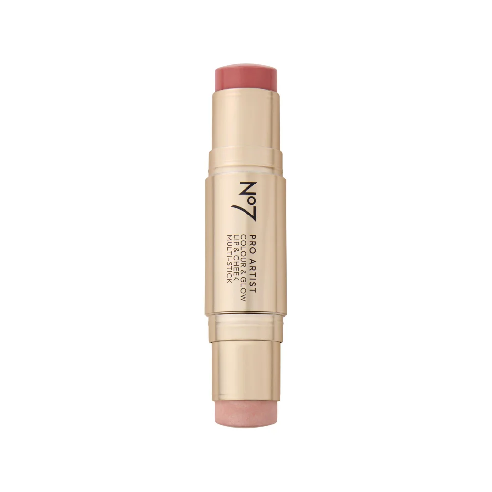 No7 Pro Artist Colour & Glow Multistick 10.6g - Rose Pink/Pearl Glow Image 1
