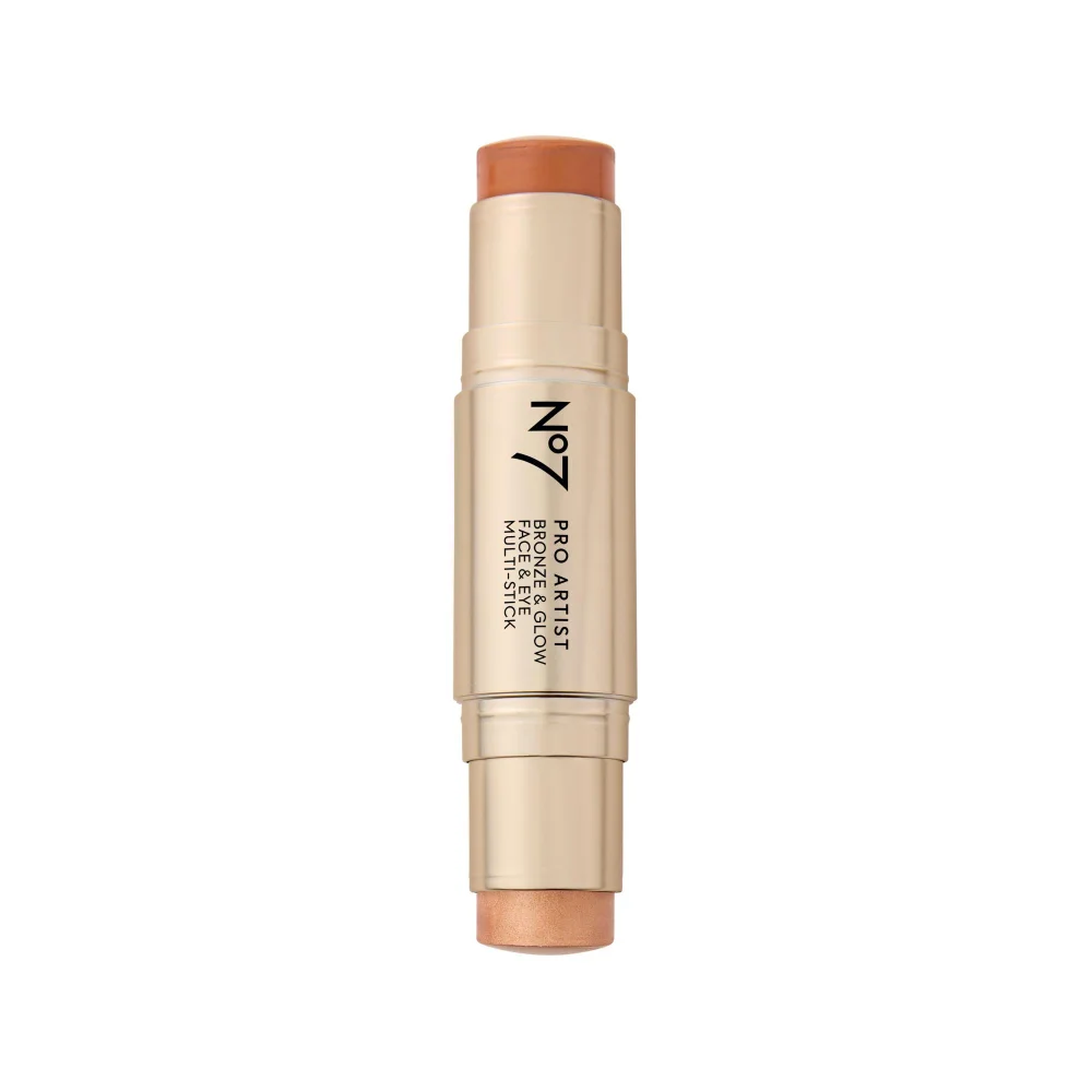 No7 Pro Artist Bronze & Glow Multistick 10.6g - Deep Bronze & Golden Glow Image 1
