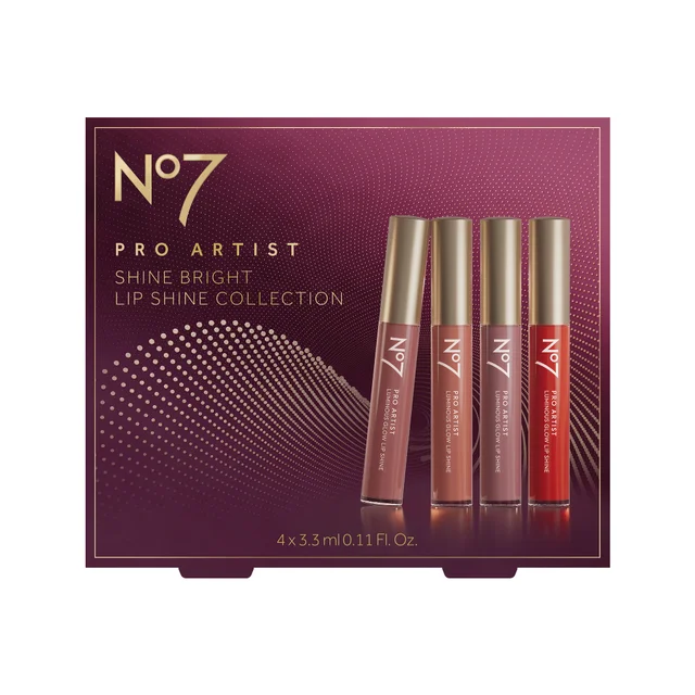 No7 Pro Artist Shine Bright Lip Shine Collection