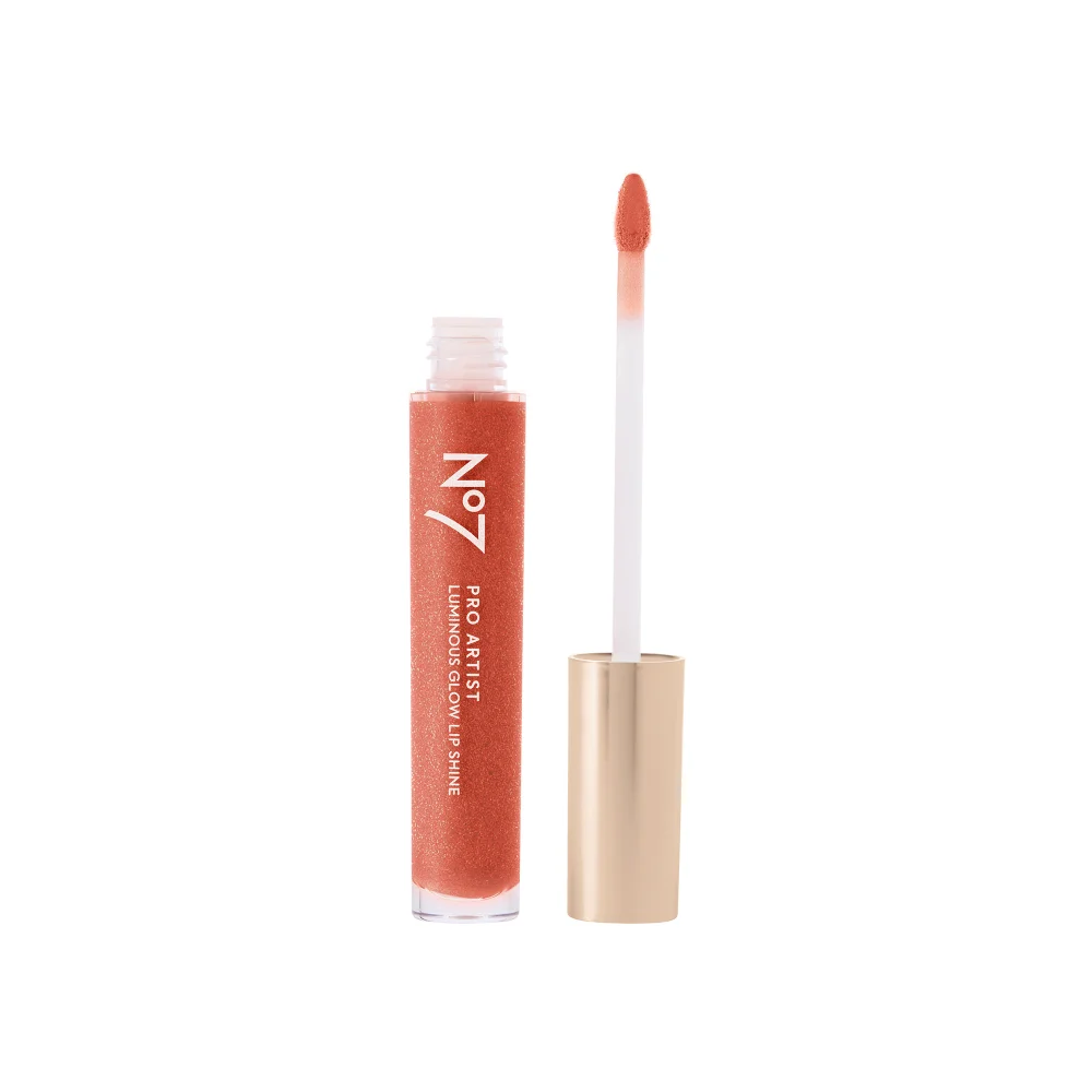 No7 Pro Artist Luminous Glow Lip Shine 6.8ml - Gilded Caramel Image 1