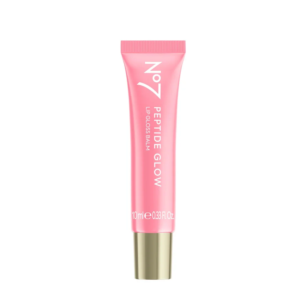 No7 Peptide Glow Lip Gloss Balm Spun Sugar 10ml Image 1