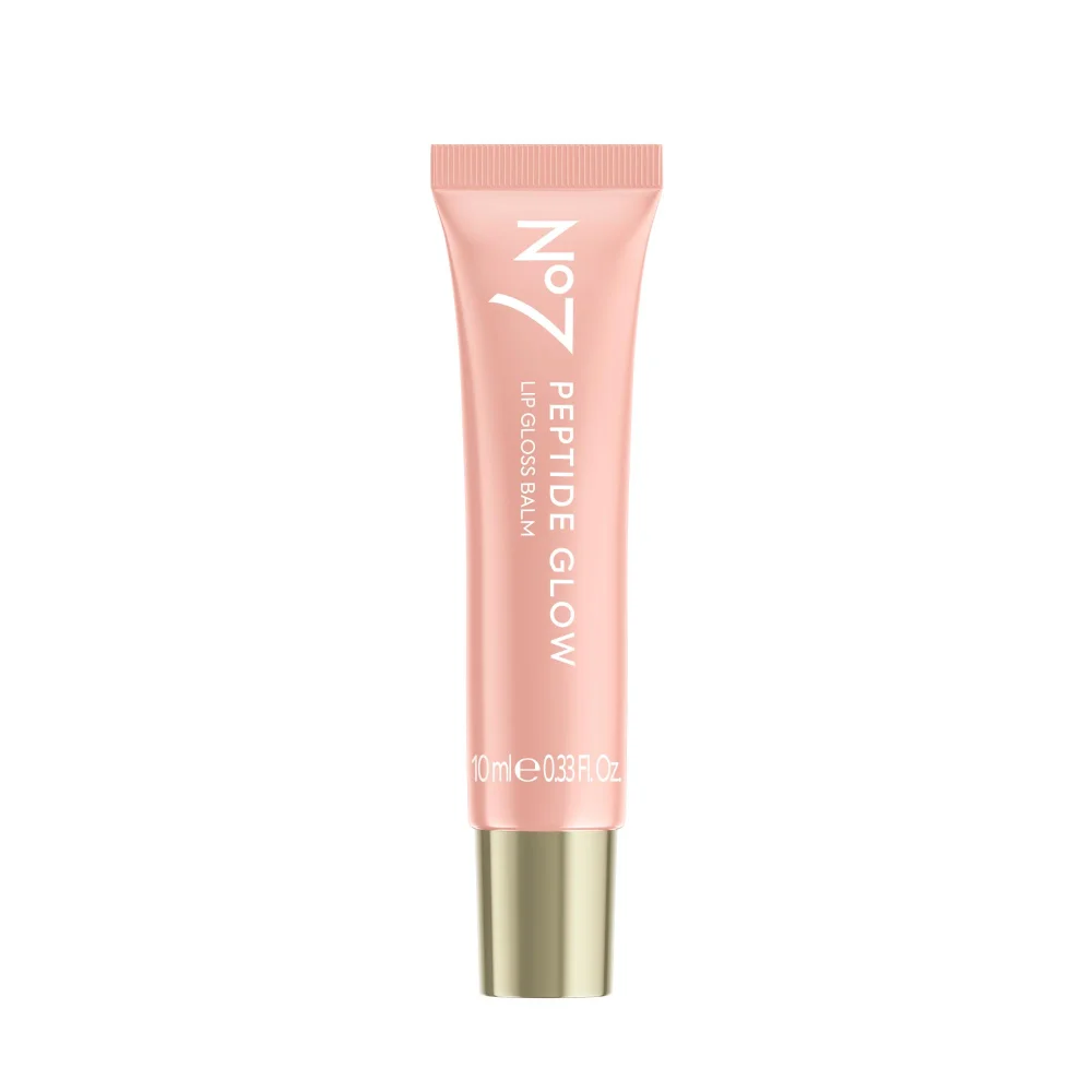 No7 Peptide Glow Lip Gloss Balm Pink Frosting 10ml Image 1