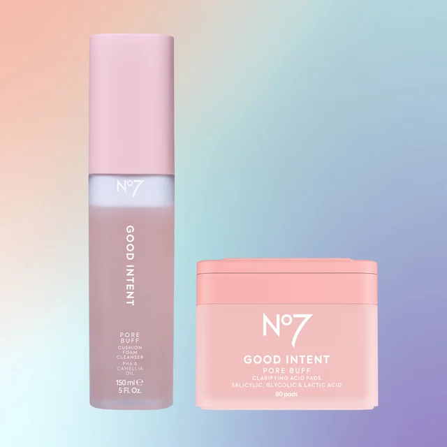 No7 GOOD INTENT Pore Buff Cleanse & Clarify Duo