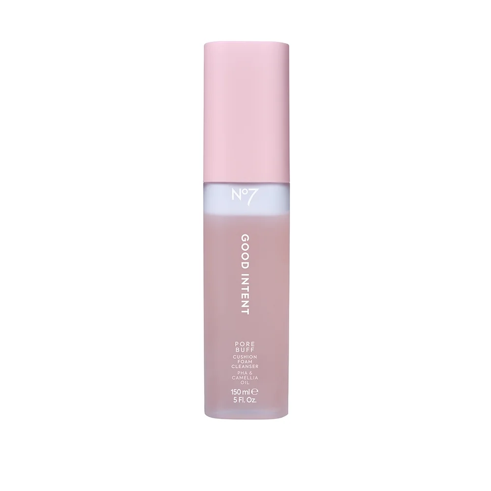 No7 GOOD INTENT Pore Buff Cushion Foam Cleanser 150ml Image 1