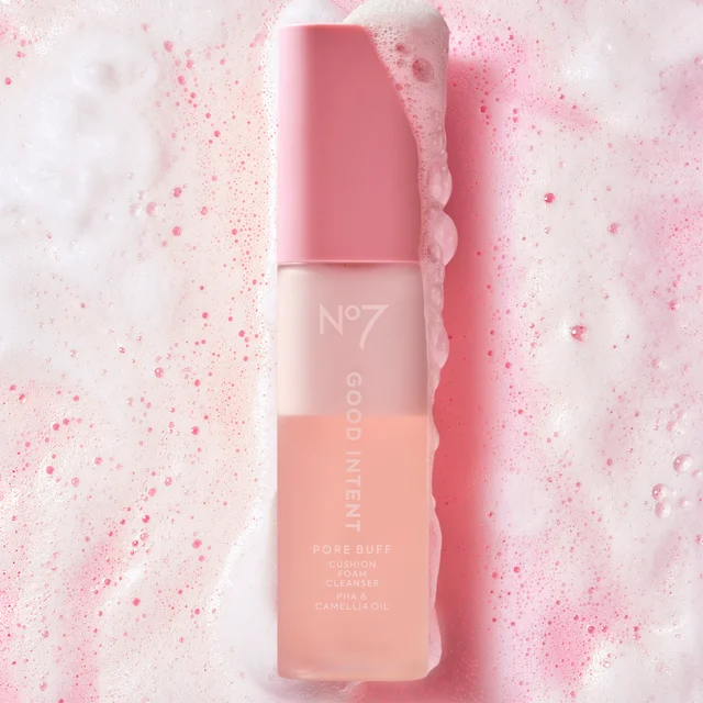 No7 GOOD INTENT Pore Buff Cushion Foam Cleanser 150ml