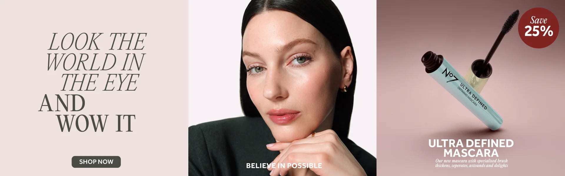 Ultra Defined Mascara. Instantly sculpted, lengthened and defined lashes for 24 hours. Save 25%.