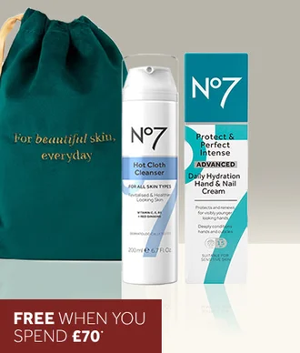 Unlock free gifts. Free cleanser when you spend £40, free cleanser + hand cream when you spend £50 or free cleanser, hand cream and gift pouch when you spend £70.