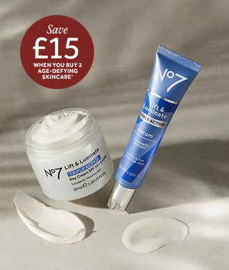 Save £15 when you buy 2 Age-Defying Skincare^