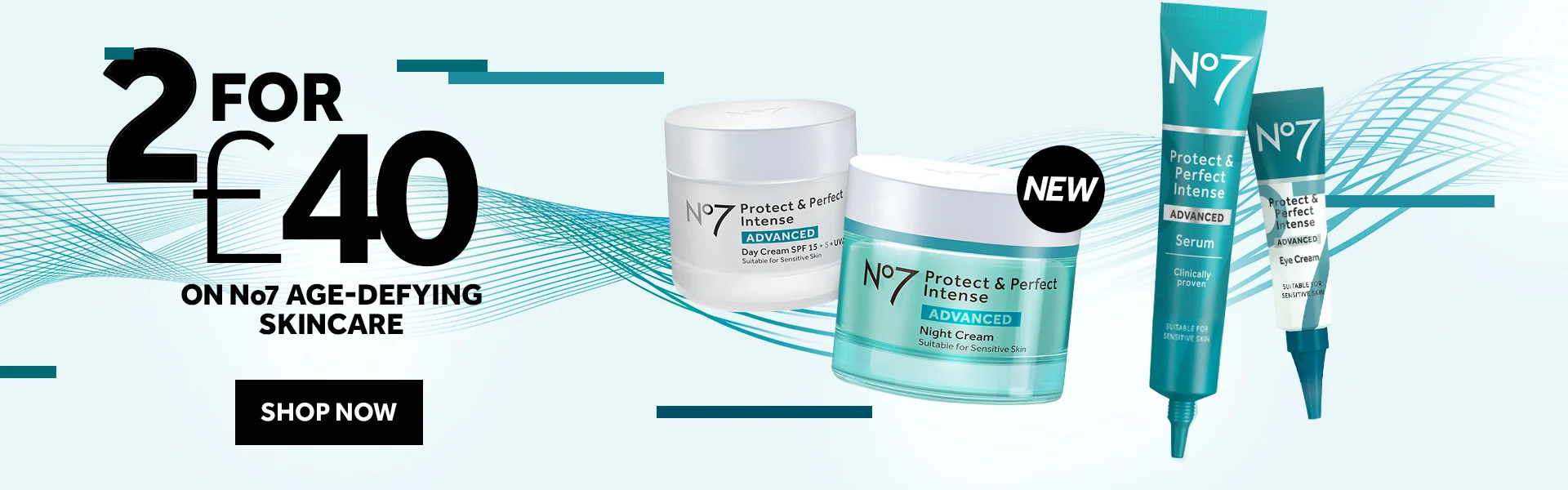 2 for 40 pounds on No7 Age-Defying Skincare