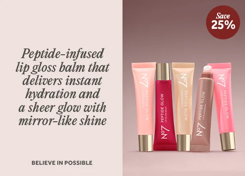 Peptide-infused lip gloss balm that delivers instant hydration and a sheer glow with mirror-like shine. Believe in possible. Save 25%