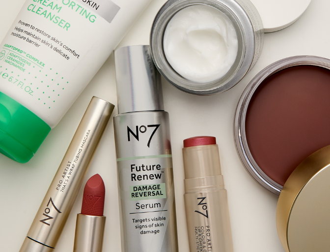No7 Pro Artist Makeup products and No7 Skincare products