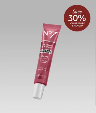 Rediscover confidence in your skin with the No7 Restore & Renew range. Save 30% on Restore & Renew