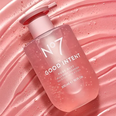 No7 GOOD INTENT Pore Buff Jelly Body Cleanser 300ml