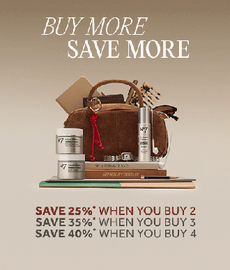 The more No7 must-haves you add to your bag, the more you save.